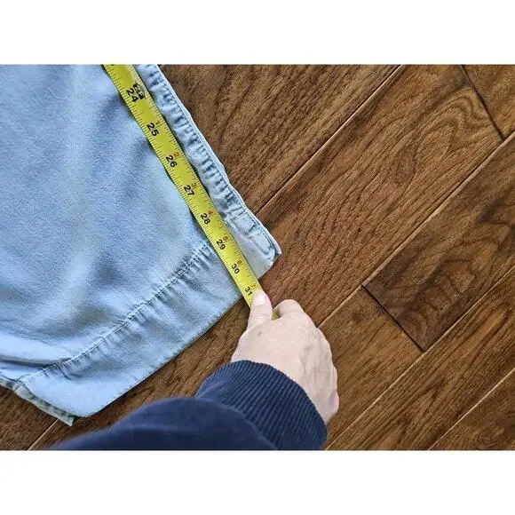 Fidelity Andy Paper Bag Wide Leg Pants Women's Size 27 Made in USA 100% Lycell - Picture 4 of 14